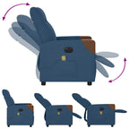 Massagestoel Stof Blauw