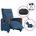 Massagestoel Stof Blauw