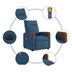 Massagestoel Stof Blauw