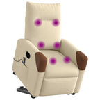 Sta-Op-Massagestoel Stof Kleurig Crème