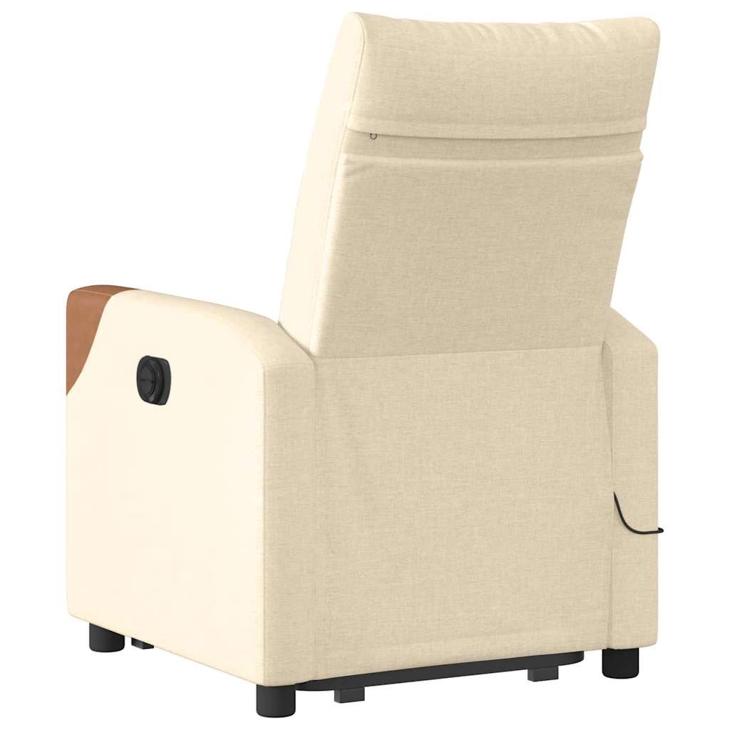 Sta-Op-Massagestoel Stof Kleurig Crème