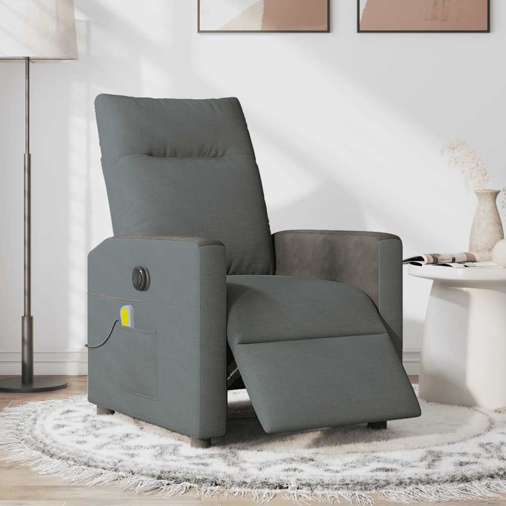 Massagestoel Stof Donkergrijs