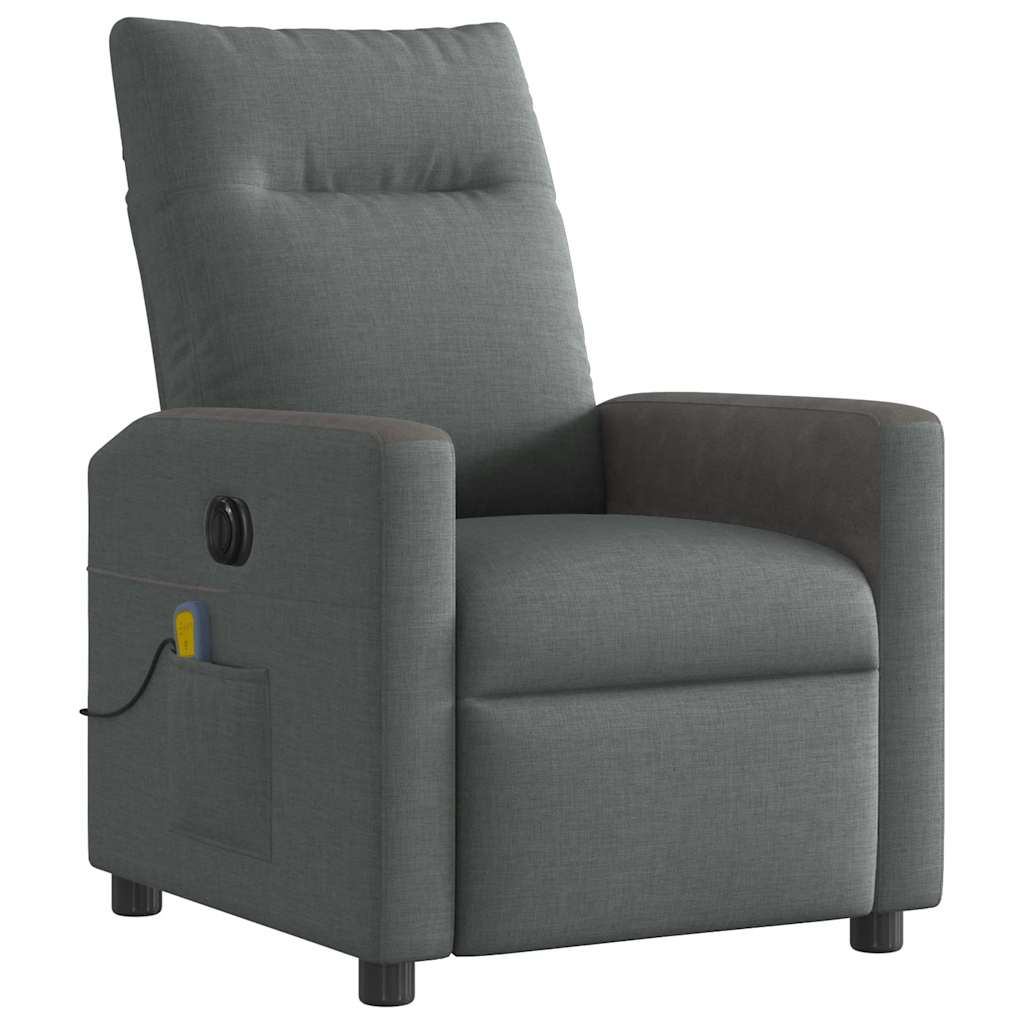 Massagestoel Stof Donkergrijs