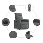 Massagestoel Stof Donkergrijs