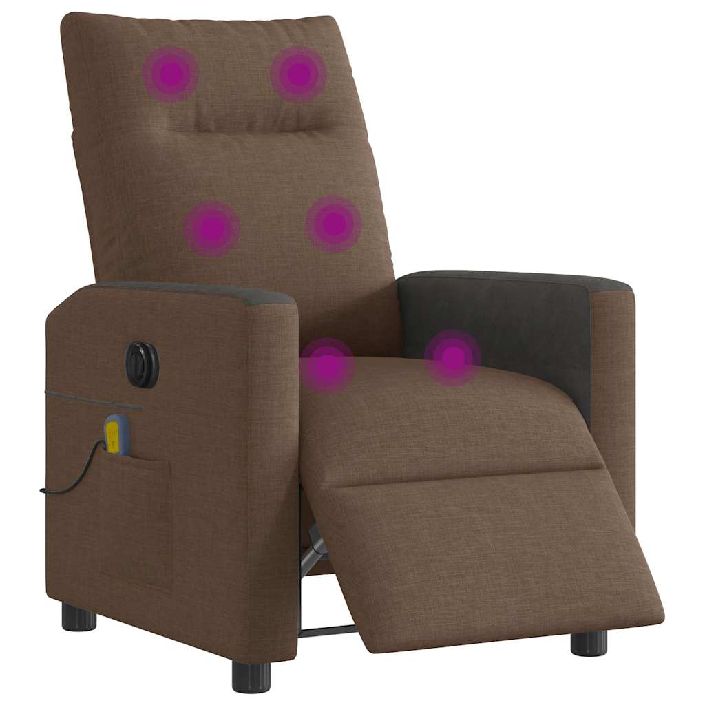 Massagestoel Stof Bruin
