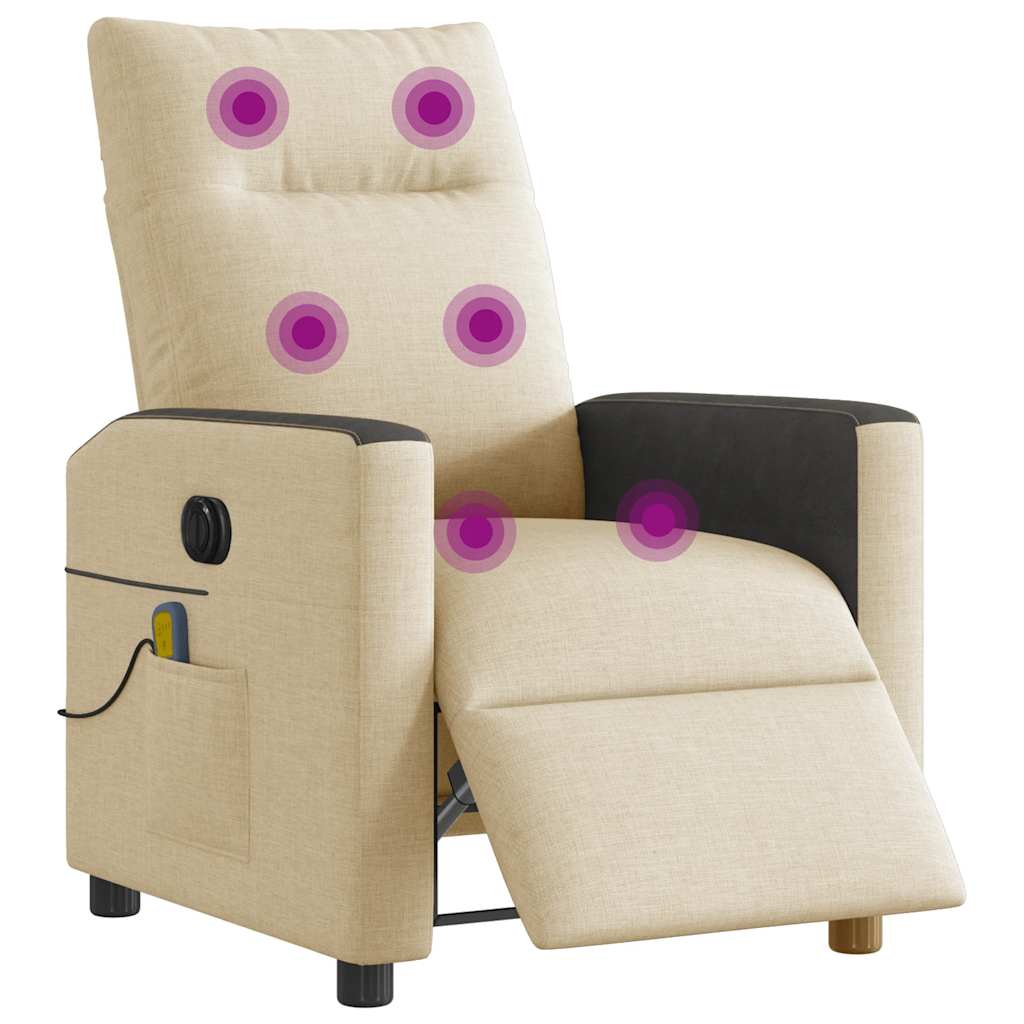 Massagestoel Stof Kleurig Crème