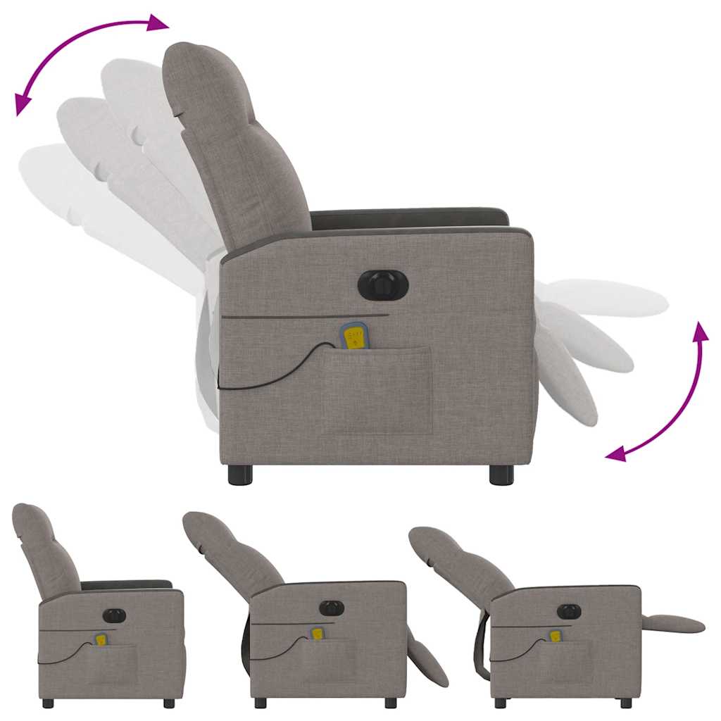 Massagestoel Stof Taupe