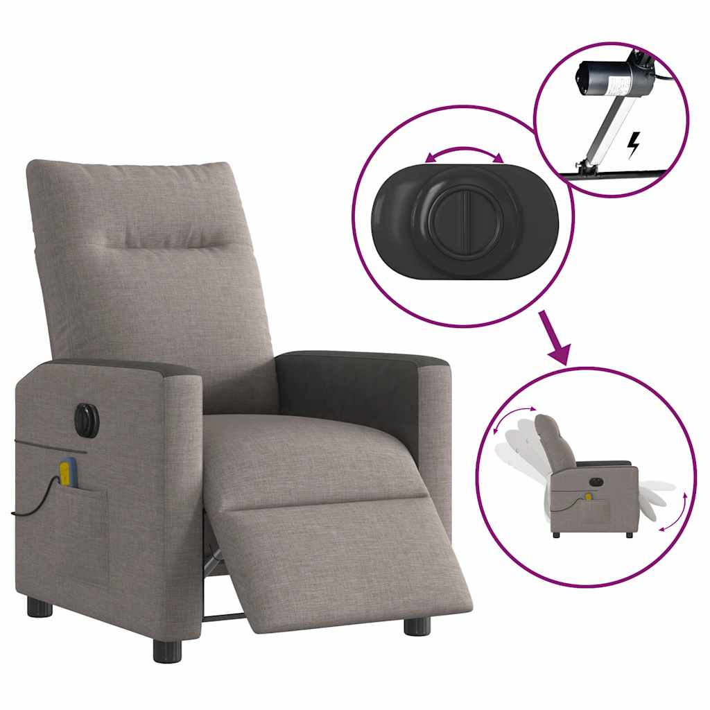 Massagestoel Stof Taupe