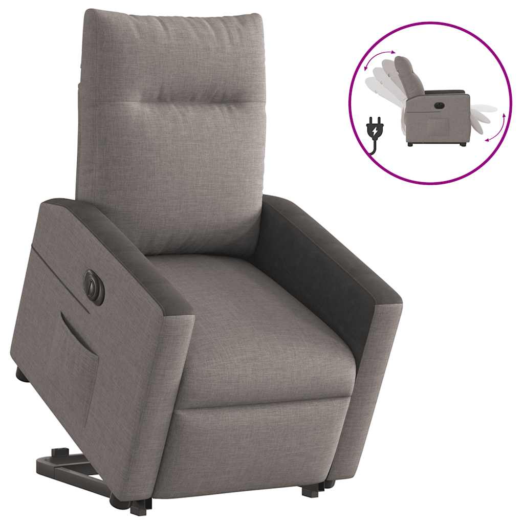 Sta-Op-Massagestoel Stof Taupe