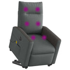 Sta-Op-Massagestoel Stof Donkergrijs