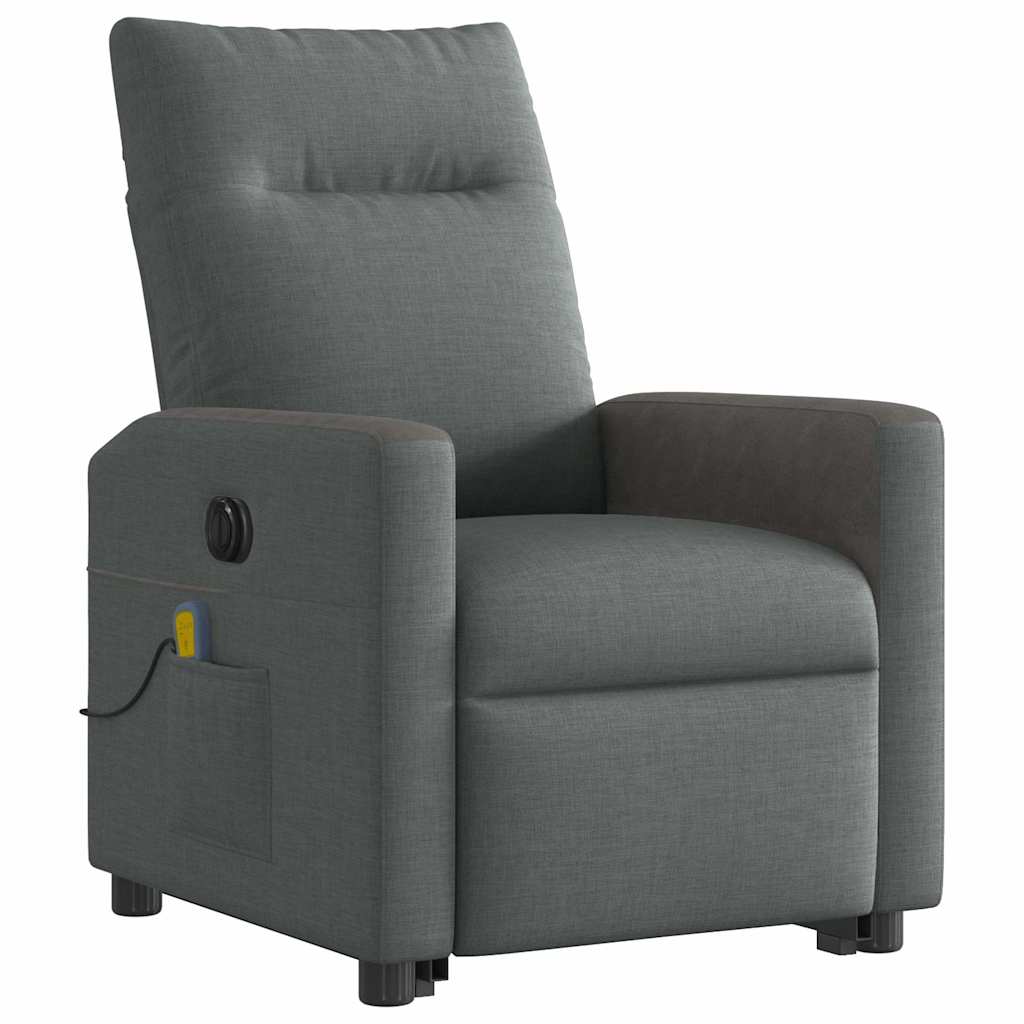 Sta-Op-Massagestoel Stof Donkergrijs