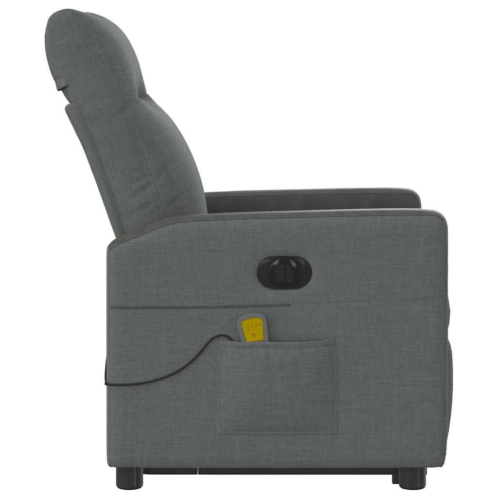 Sta-Op-Massagestoel Stof Donkergrijs