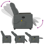 Sta-Op-Massagestoel Stof Donkergrijs