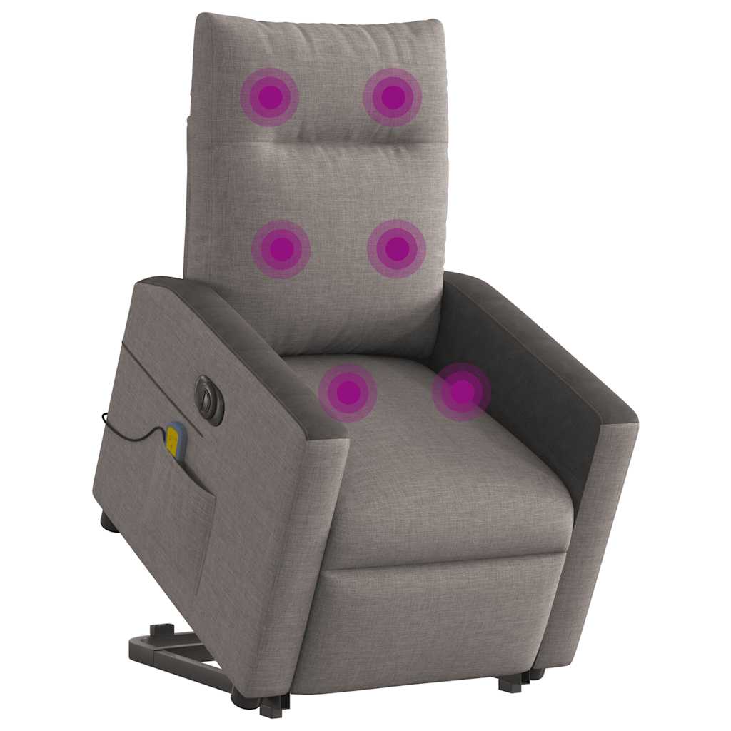 Sta-Op-Massagestoel Stof Taupe