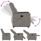 Sta-Op-Massagestoel Stof Taupe