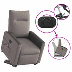 Sta-Op-Massagestoel Stof Taupe