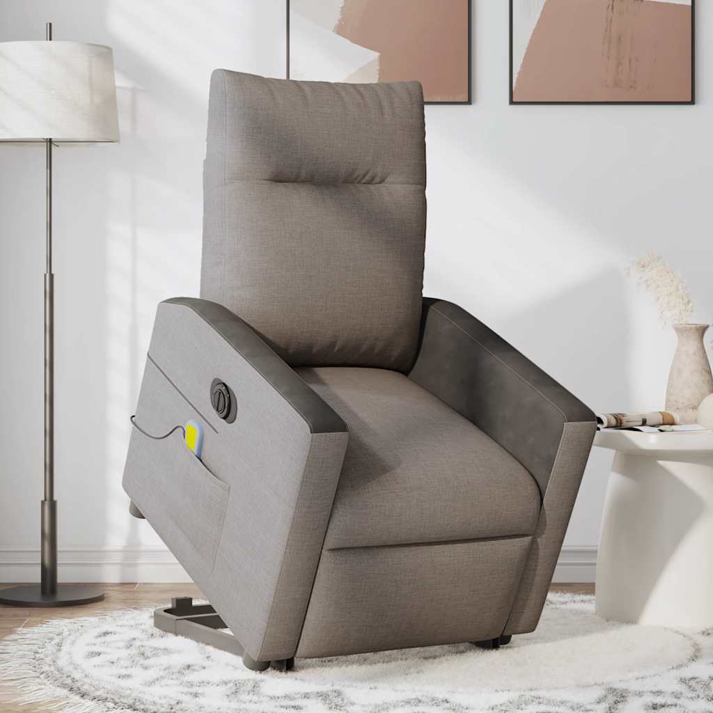 Sta-Op-Massagestoel Stof Taupe