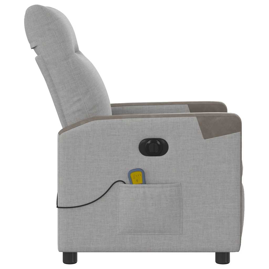 Massagestoel Stof Wolk Grijs Wolkengrijs