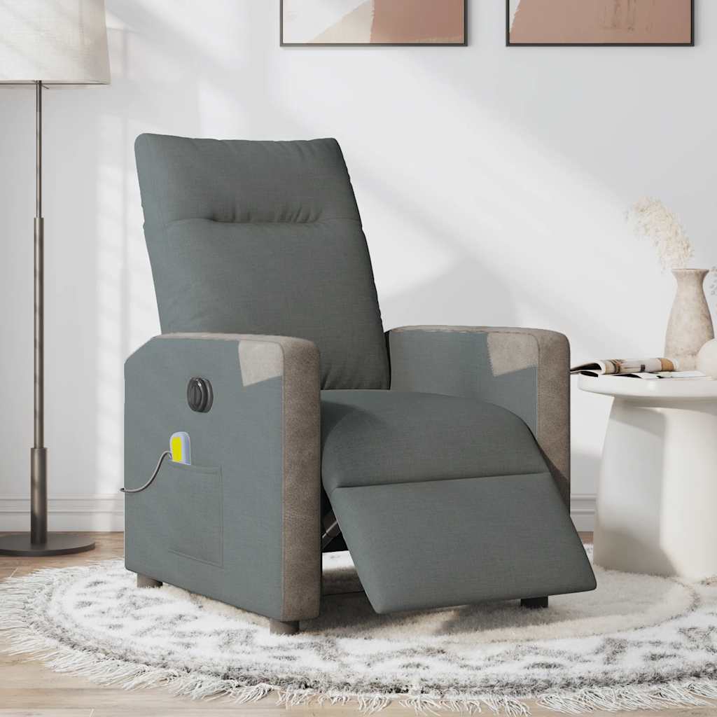 Massagestoel Stof Donkergrijs