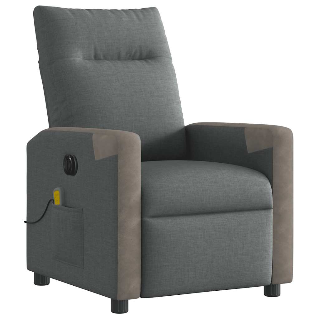 Massagestoel Stof Donkergrijs