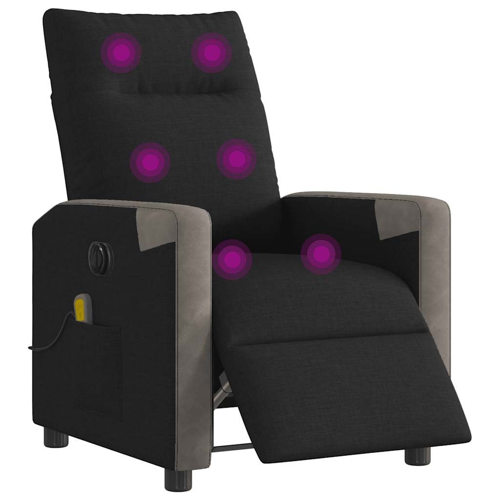 Massagestoel Stof Zwart