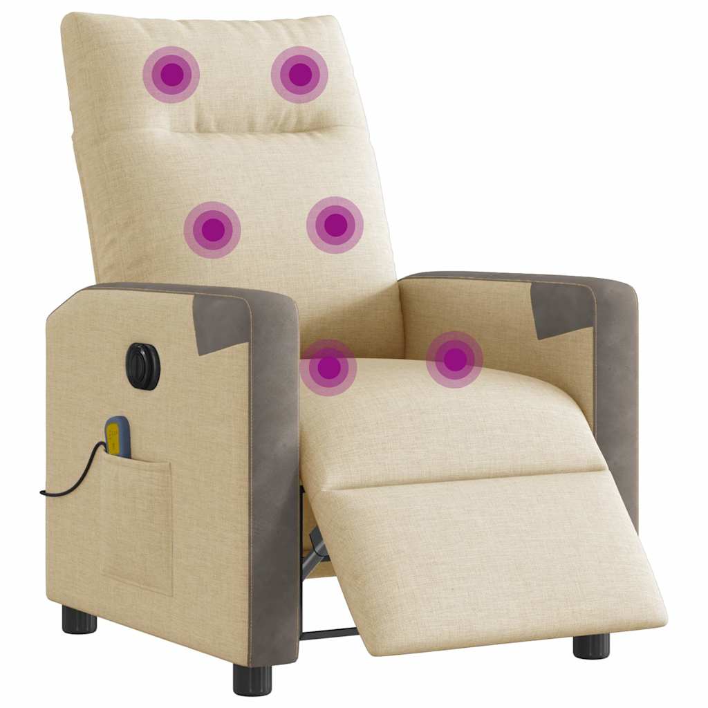 Massagestoel Stof Kleurig Crème