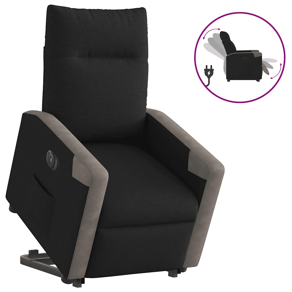Sta-Op-Massagestoel Stof Zwart
