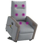 Sta-Op-Massagestoel Stof Lichtgrijs