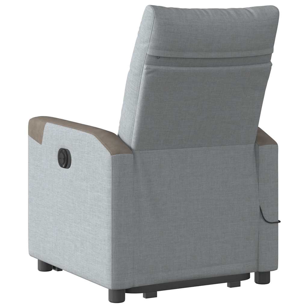 Sta-Op-Massagestoel Stof Lichtgrijs