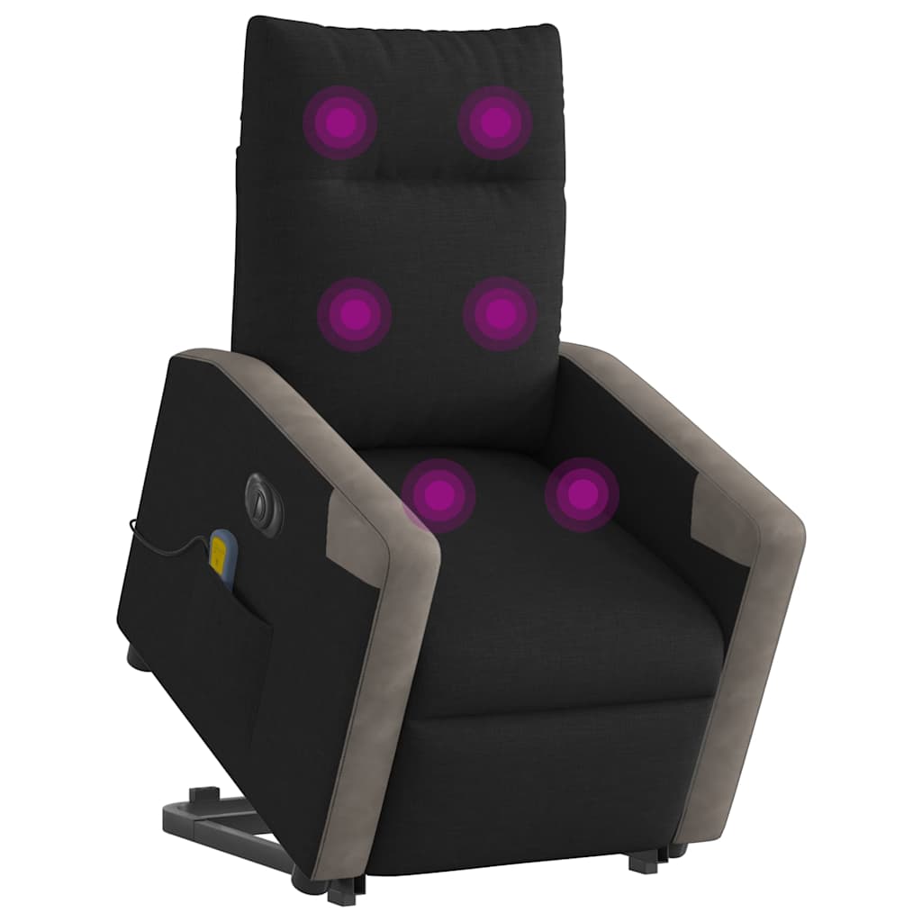 Sta-Op-Massagestoel Stof Zwart