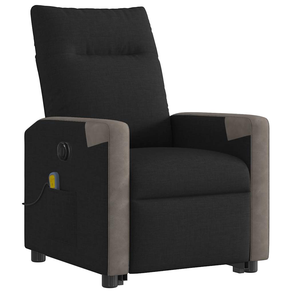 Sta-Op-Massagestoel Stof Zwart