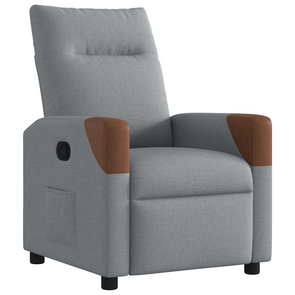 Fauteuil Verstelbaar Stof Lichtgrijs
