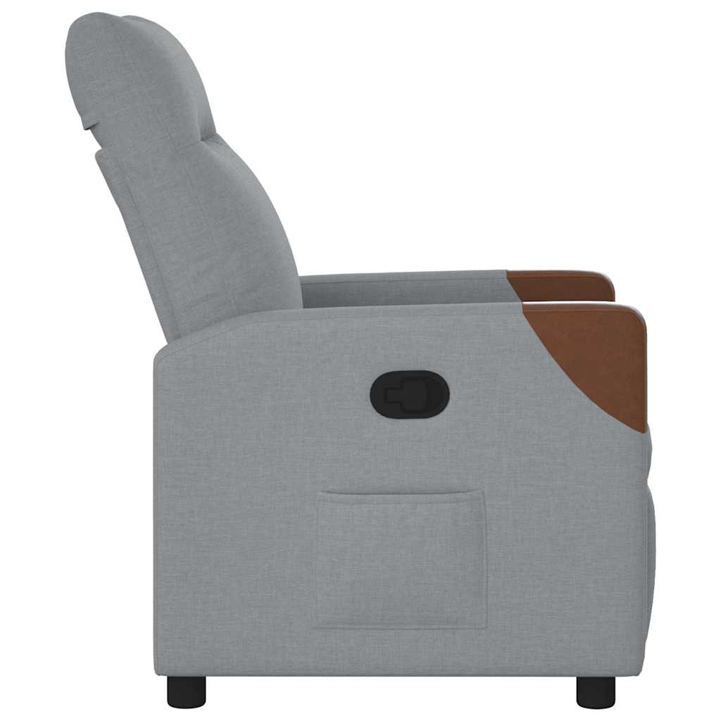Fauteuil Verstelbaar Stof Lichtgrijs