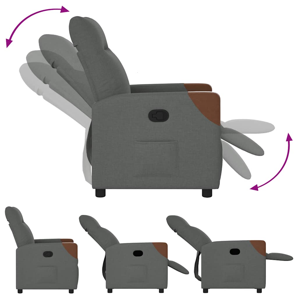 Fauteuil Verstelbaar Stof Donkergrijs