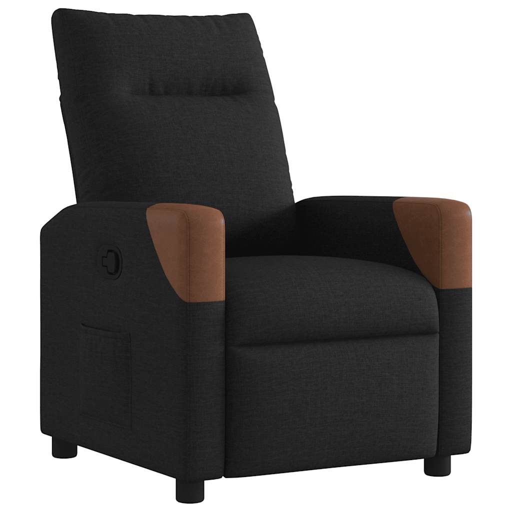 Fauteuil Verstelbaar Stof Zwart