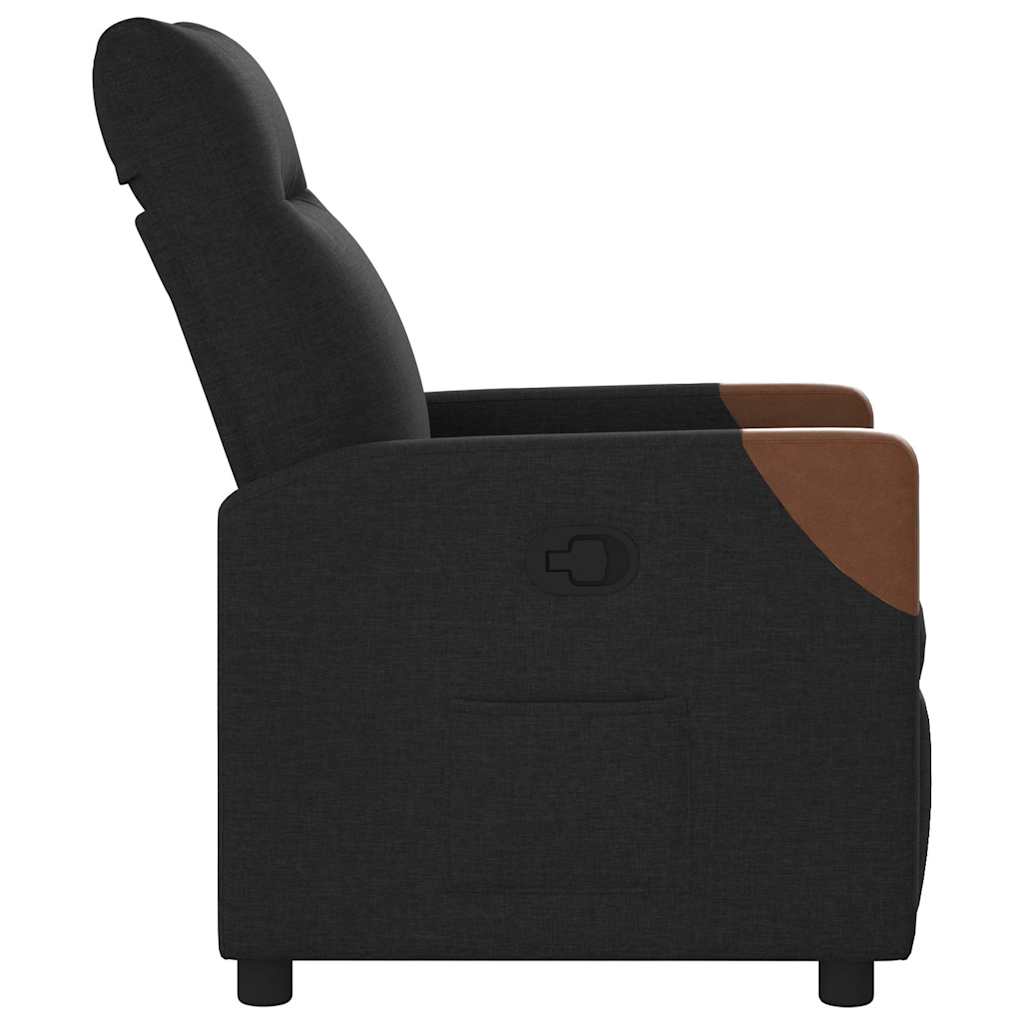 Fauteuil Verstelbaar Stof Zwart