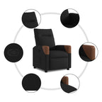 Fauteuil Verstelbaar Stof Zwart