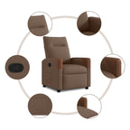 Fauteuil Verstelbaar Stof Bruin