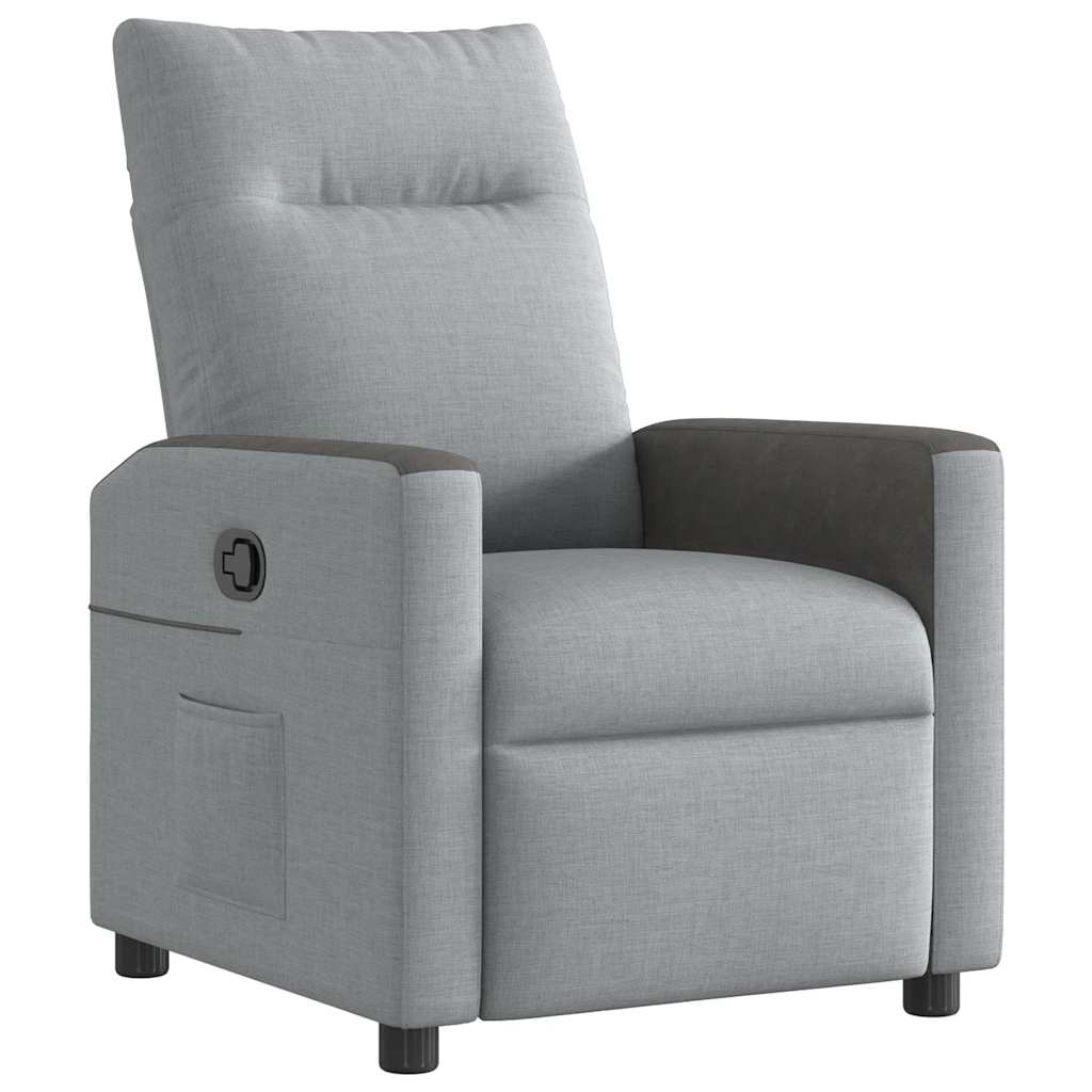 Fauteuil Verstelbaar Stof Lichtgrijs