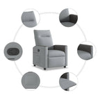Fauteuil Verstelbaar Stof Lichtgrijs