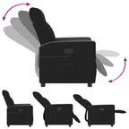 Fauteuil Verstelbaar Stof Zwart