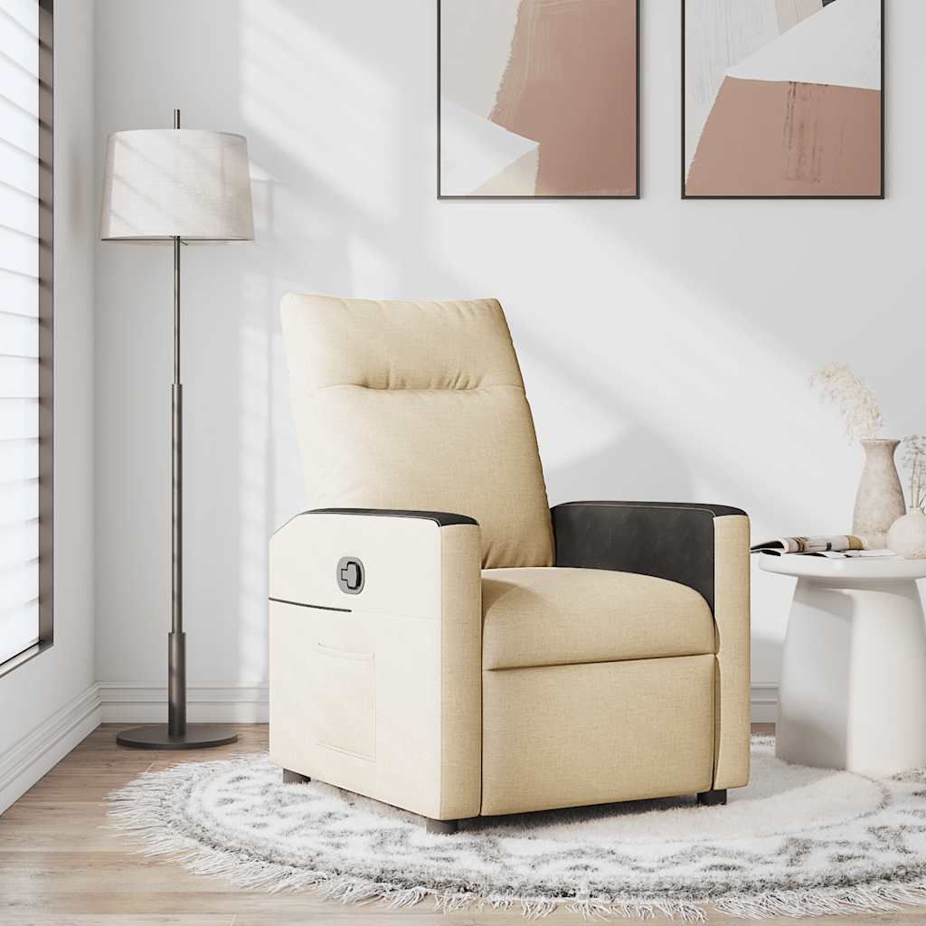 Fauteuil Verstelbaar Stof Kleurig Crème