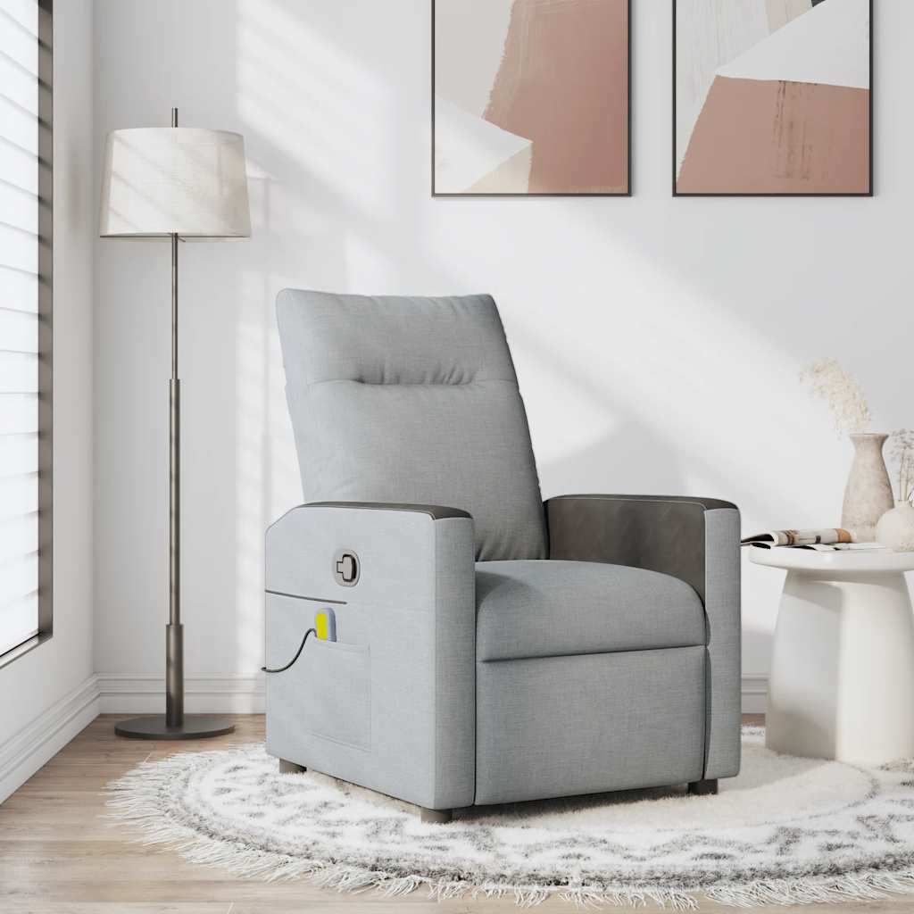 Fauteuil Verstelbaar Stof Lichtgrijs