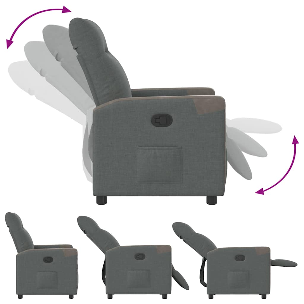 Fauteuil Verstelbaar Stof Donkergrijs
