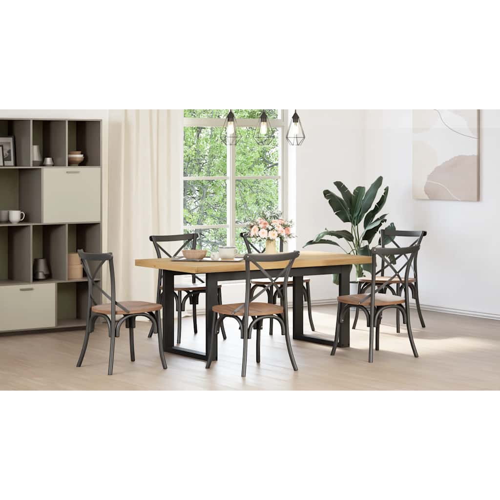 Eettafel Noain E Poten 180X90X75 Cm Massief Grenenhout