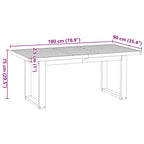 Eettafel Noain E Poten 180X90X75 Cm Massief Grenenhout