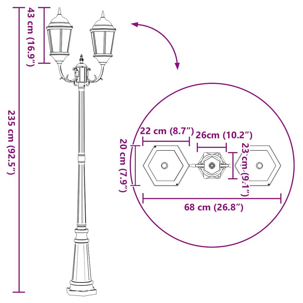 Tunlicht 235 Cm Aluminium