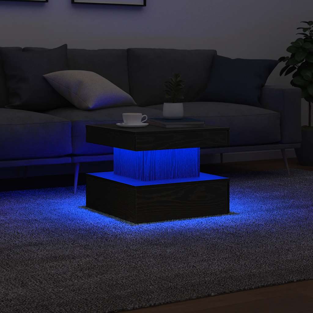 Salontafel Met Led-Verlichting 50X50X40 Cm