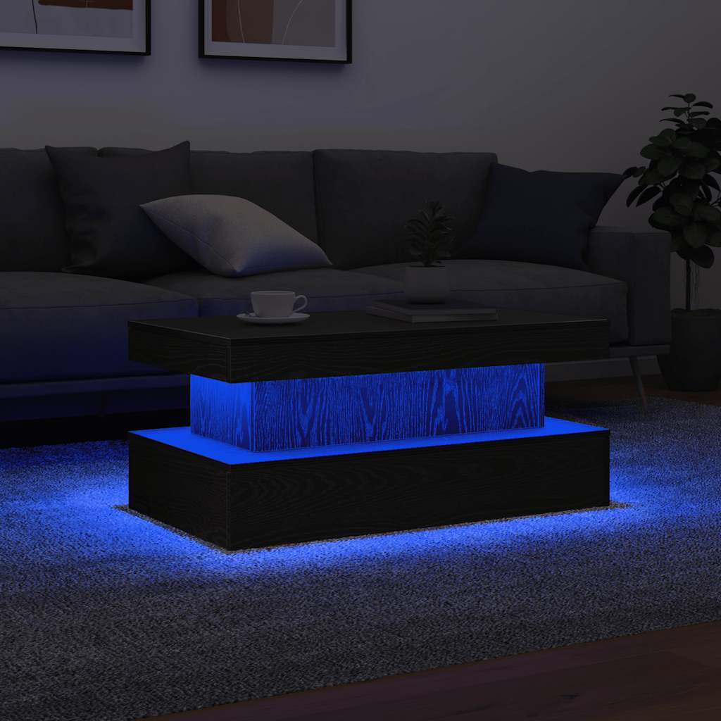 Salontafel Met Led-Verlichting 50X50X40 Cm