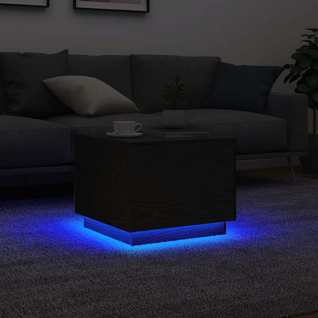 Salontafel Met Led-Verlichting 90X50X40 Cm